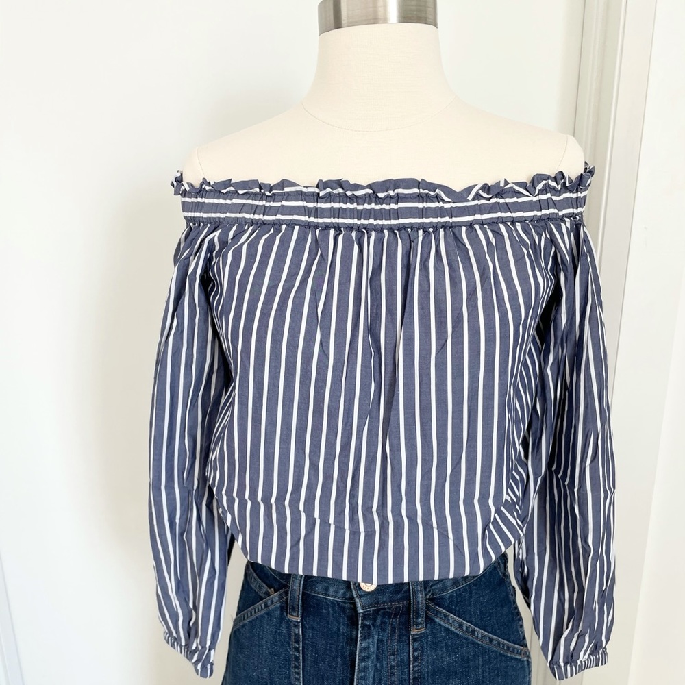 J.Crew | Striped Off-Shoulder Top - Picture 7 of 10